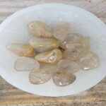 Golden Rutilated Quartz Tumbles Tumbles Lowcountry Crystals | Healing Gemstones, Crystal Jewelry, and Spiritual Gifts