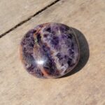 Chevron Amethyst Palm Stone Palm Stones Lowcountry Crystals | Healing Gemstones, Crystal Jewelry, and Spiritual Gifts