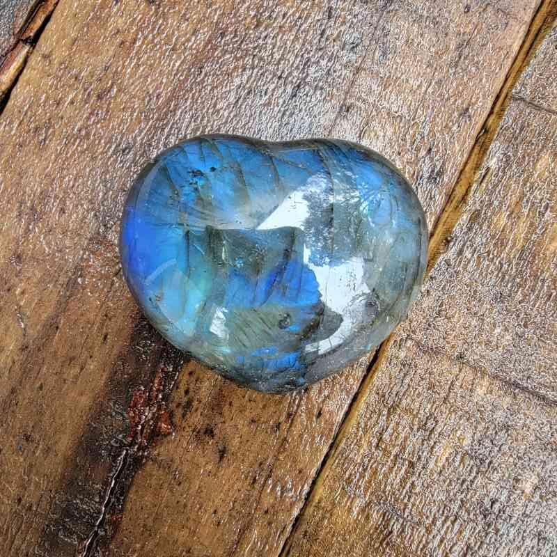 Labradorite Heart Palm Stone Palm Stones Lowcountry Crystals | Healing Gemstones, Crystal Jewelry, and Spiritual Gifts
