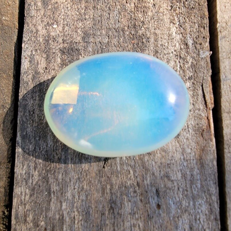 Opalite Palm Stone Palm Stones Lowcountry Crystals | Healing Gemstones, Crystal Jewelry, and Spiritual Gifts