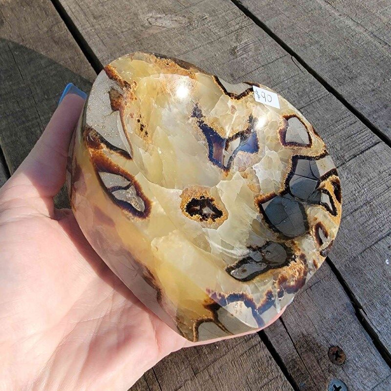 Septarian Heart Shaped Bowl Bowls Lowcountry Crystals | Healing Gemstones, Crystal Jewelry, and Spiritual Gifts