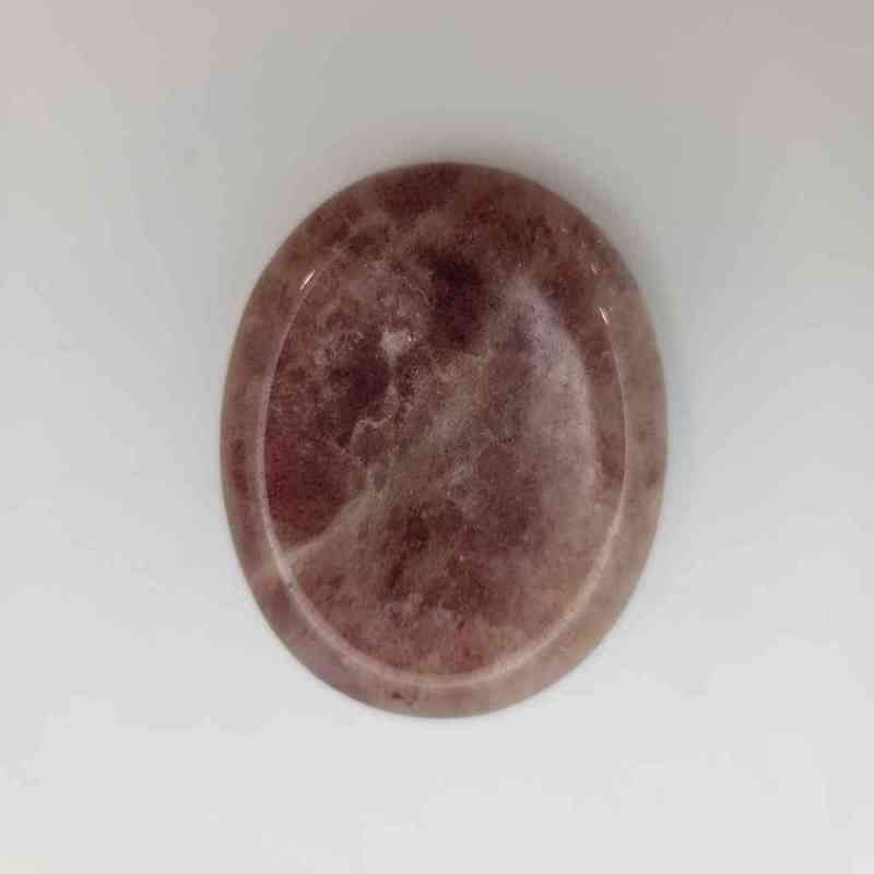 Strawberry Quartz Worry Stone Palm Stones Lowcountry Crystals | Healing Gemstones, Crystal Jewelry, and Spiritual Gifts