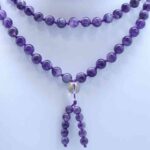 Amethyst Crystal Mala Necklace 8mm Beads Malas Lowcountry Crystals | Healing Gemstones, Crystal Jewelry, and Spiritual Gifts