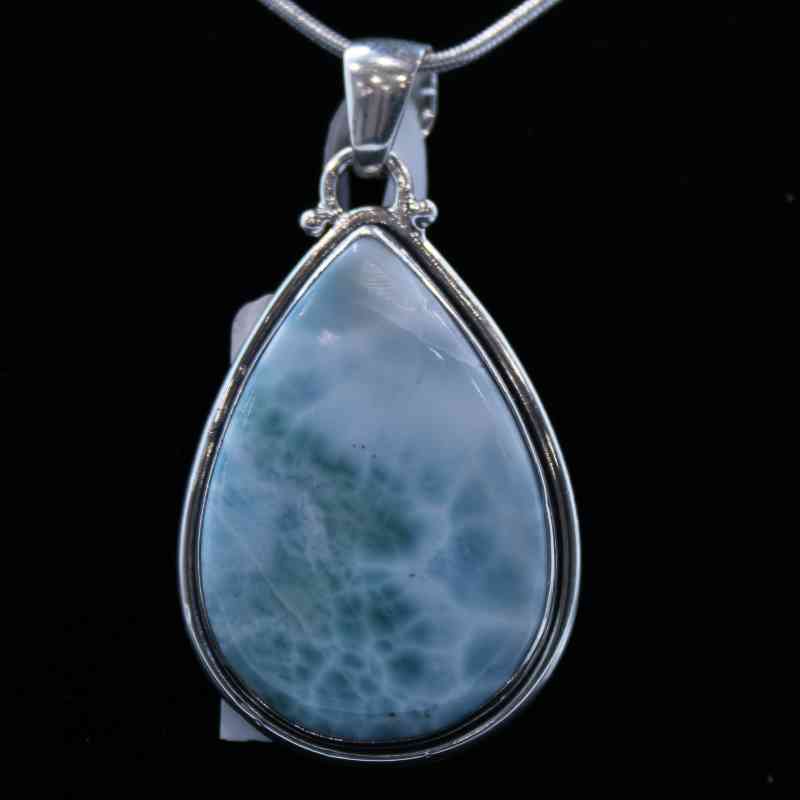 Larimar Teardrop Pendant Pendants Lowcountry Crystals | Healing Gemstones, Crystal Jewelry, and Spiritual Gifts