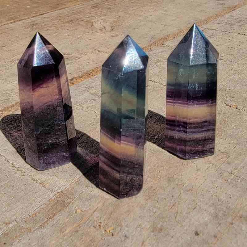 1 Small Rainbow Fluorite Crystal Tower Towers Lowcountry Crystals | Healing Gemstones, Crystal Jewelry, and Spiritual Gifts
