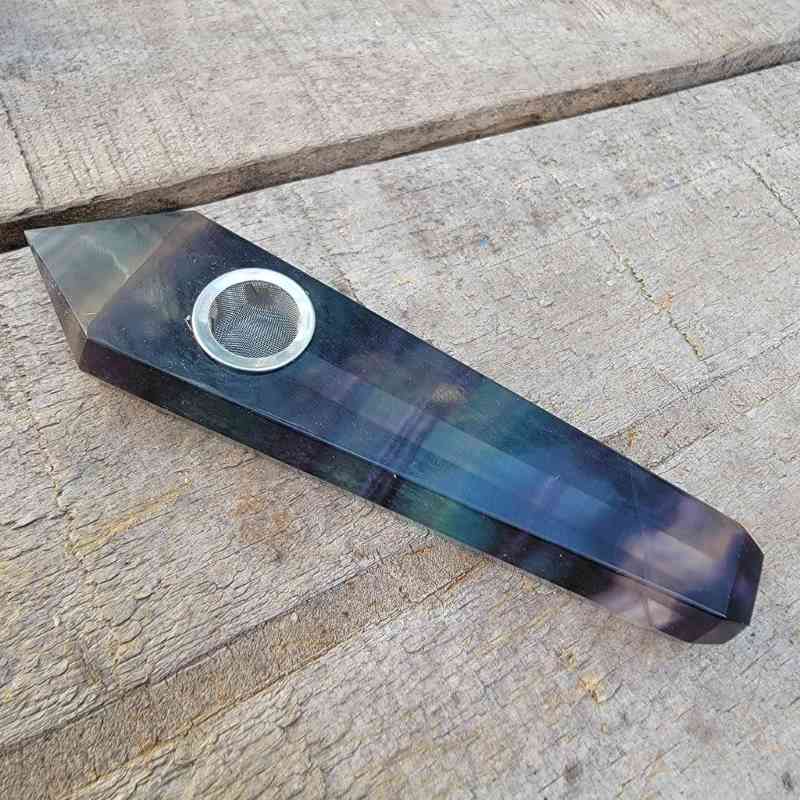 Rainbow Fluorite Pipe Pipes Lowcountry Crystals | Healing Gemstones, Crystal Jewelry, and Spiritual Gifts