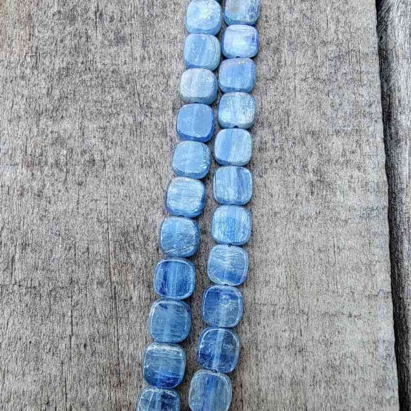 Blue Kyanite Bead Strand with Flat Beads Beads Lowcountry Crystals | Healing Gemstones, Crystal Jewelry, and Spiritual Gifts