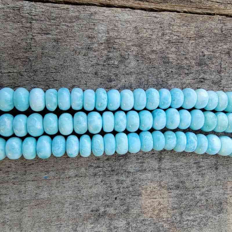 Larimar Bead Strand with Oval Beads Beads Lowcountry Crystals | Healing Gemstones, Crystal Jewelry, and Spiritual Gifts