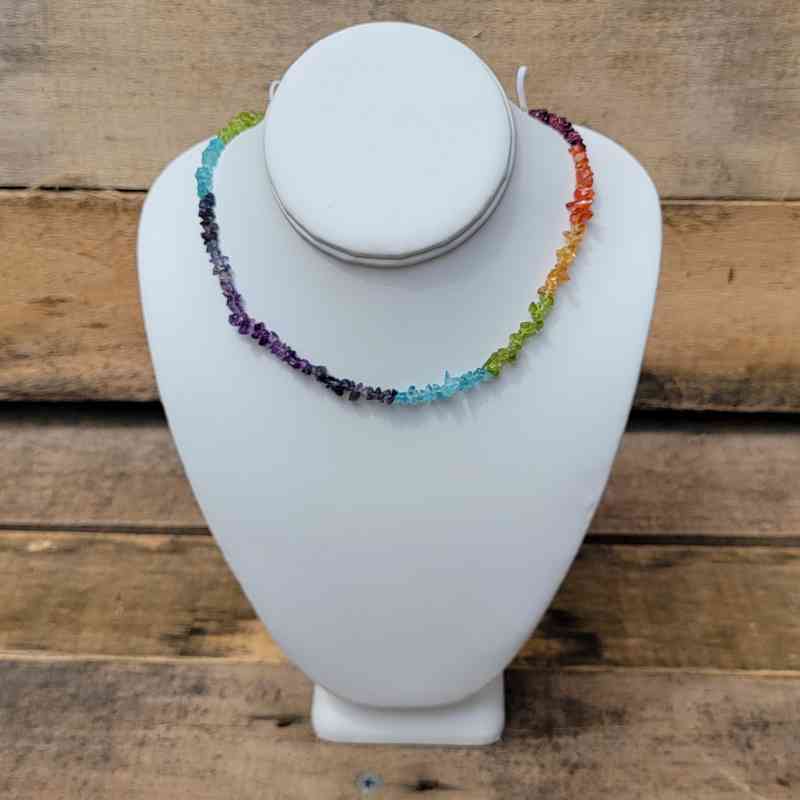 Chakra Necklace 925-Sterling Silver Necklaces Lowcountry Crystals | Healing Gemstones, Crystal Jewelry, and Spiritual Gifts