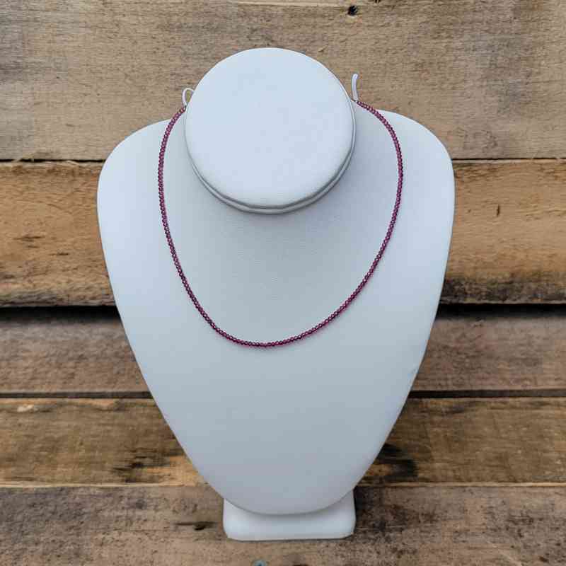 Rhodolite Garnet Necklace with .925 Sterling Silver Chain Necklaces Lowcountry Crystals | Healing Gemstones, Crystal Jewelry, and Spiritual Gifts