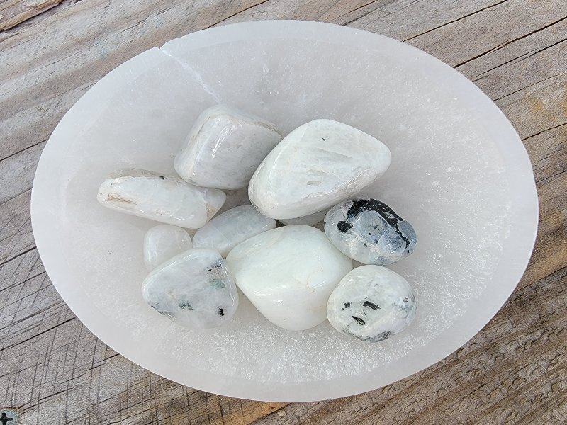 Rainbow Moonstone Tumbles Tumbles Lowcountry Crystals | Healing Gemstones, Crystal Jewelry, and Spiritual Gifts