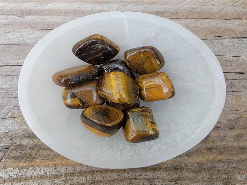 Yellow Tigers Eye Tumbles Tumbles Lowcountry Crystals | Healing Gemstones, Crystal Jewelry, and Spiritual Gifts