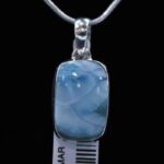 Larimar Square Pendant Pendants Lowcountry Crystals | Healing Gemstones, Crystal Jewelry, and Spiritual Gifts