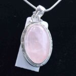 Oval Shaped Rose Quartz Crystal Pendant Pendants Lowcountry Crystals | Healing Gemstones, Crystal Jewelry, and Spiritual Gifts