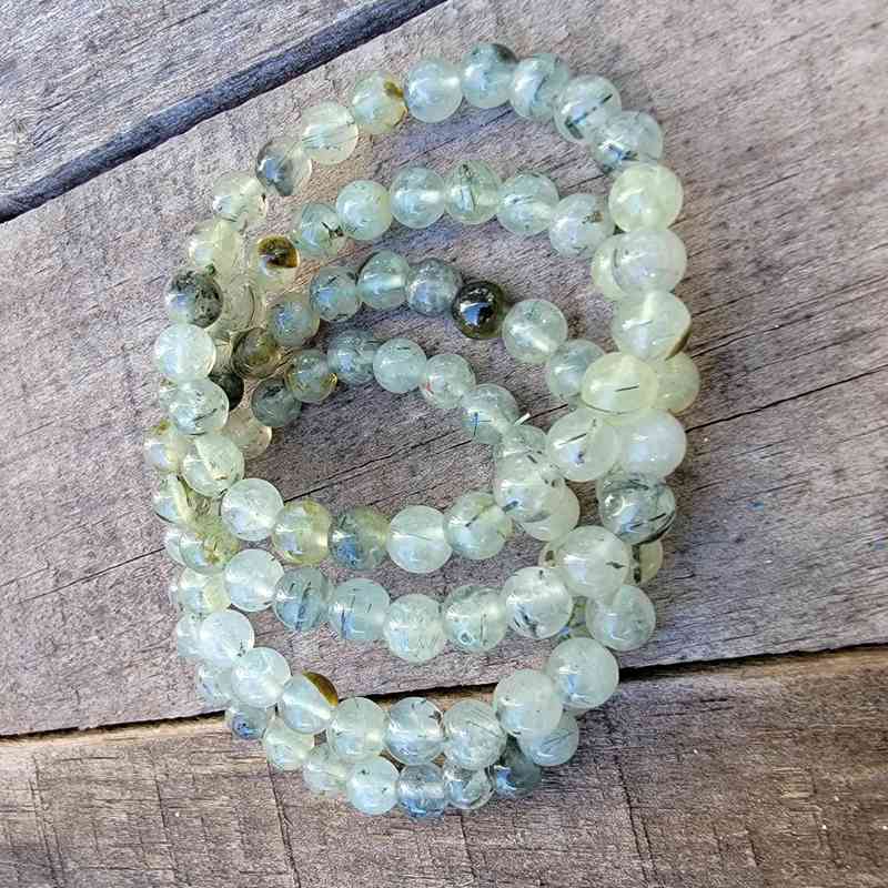Prehnite Bracelet – 8mm Bracelets Lowcountry Crystals | Healing Gemstones, Crystal Jewelry, and Spiritual Gifts