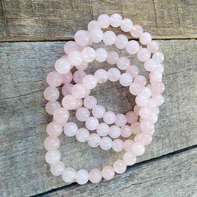 Rose Quartz Stretchy Crystal Bracelet Bracelets Lowcountry Crystals | Healing Gemstones, Crystal Jewelry, and Spiritual Gifts