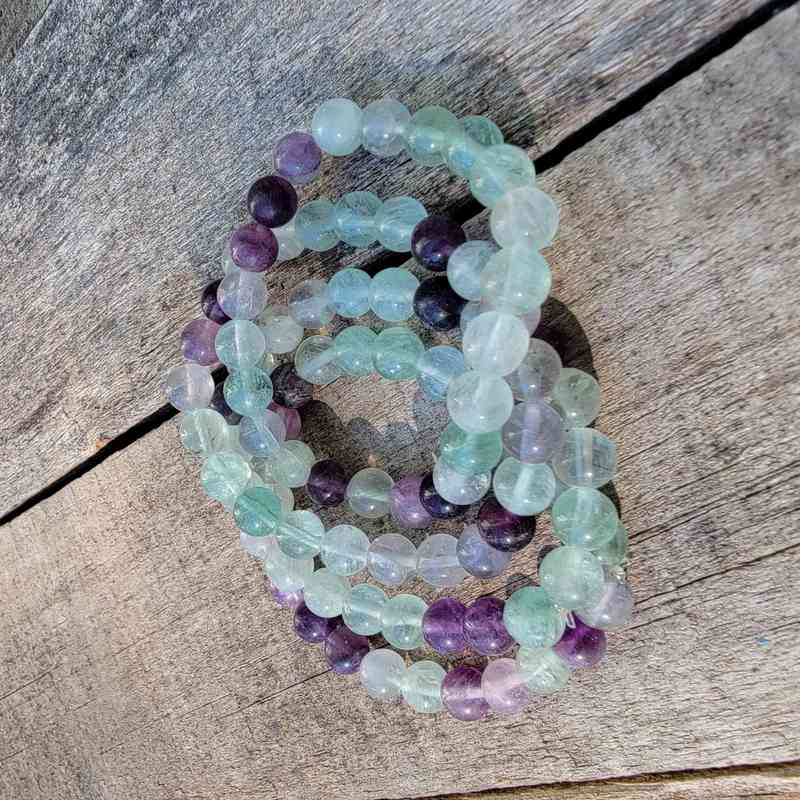 Fluorite Bracelet – 8mm Bracelets Lowcountry Crystals | Healing Gemstones, Crystal Jewelry, and Spiritual Gifts